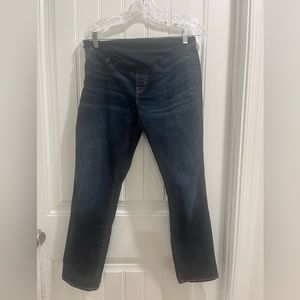 EUC Maternity Slim Boyfriend Signature Levi Strauss Dark Wash Size Medium